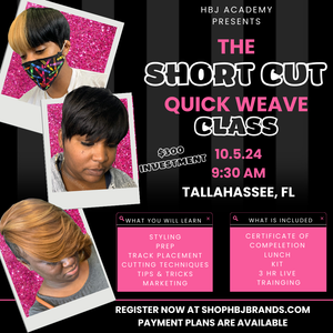 Short cut quick weave class