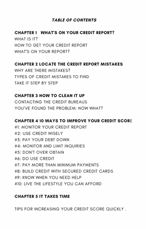The Simple credit repair guide