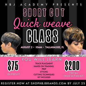 Short cut quick weave class