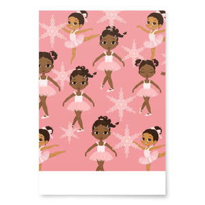 Brown Ballerina Wrapping Paper