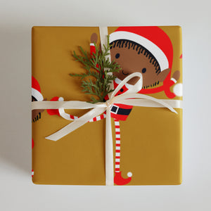Brown Elf Wrapping paper Sheets
