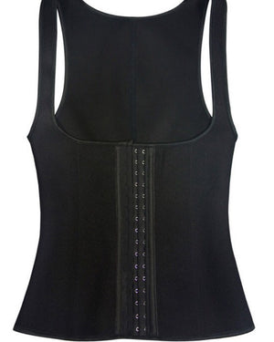 vest waist trainer, black vest with silver hooks, body corset, vest corset waist trainer, breast lifter vest