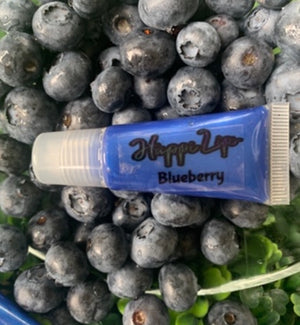 blueberries, blueberry lip gloss, blueberry lip care, blue lip gloss
