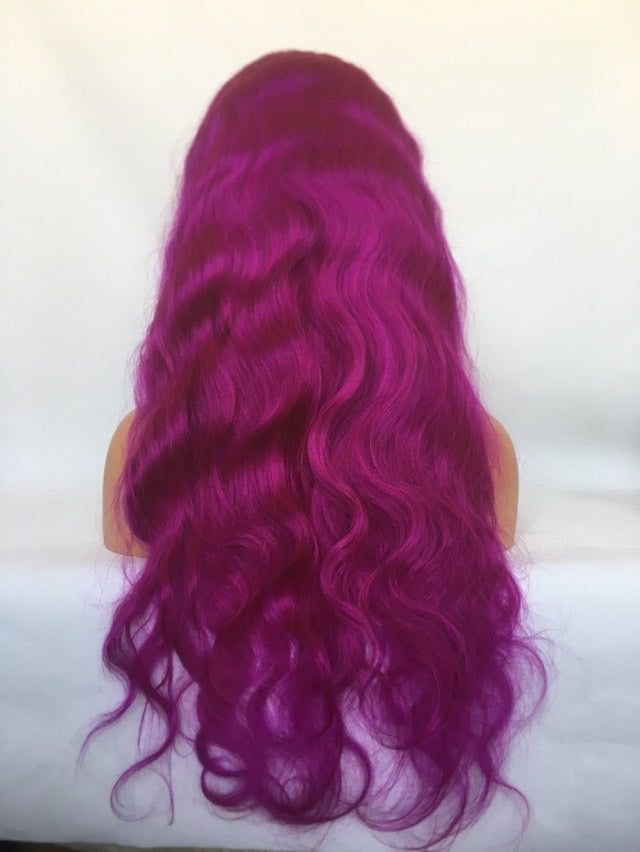 purple hair purple wigs, wavy purple hair, long purple hair 